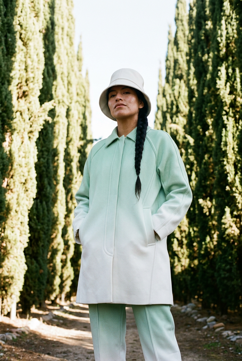 Fashion model photographed in an alley, generated with The New Black AI